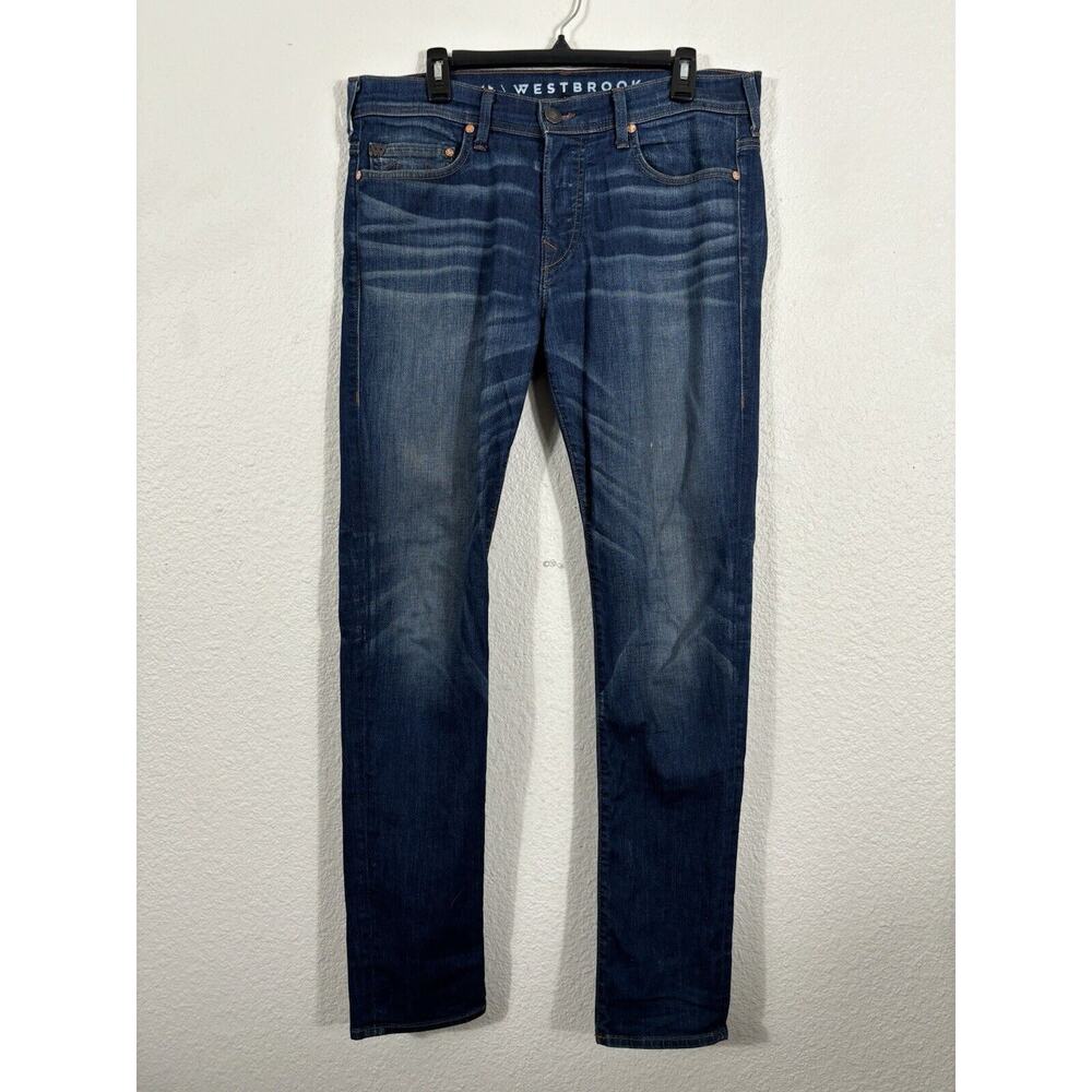 TRUE RELIGION WESTBROOK ROCCO Relaxed Skinny‎ Leg Blue Jeans 34 X 32